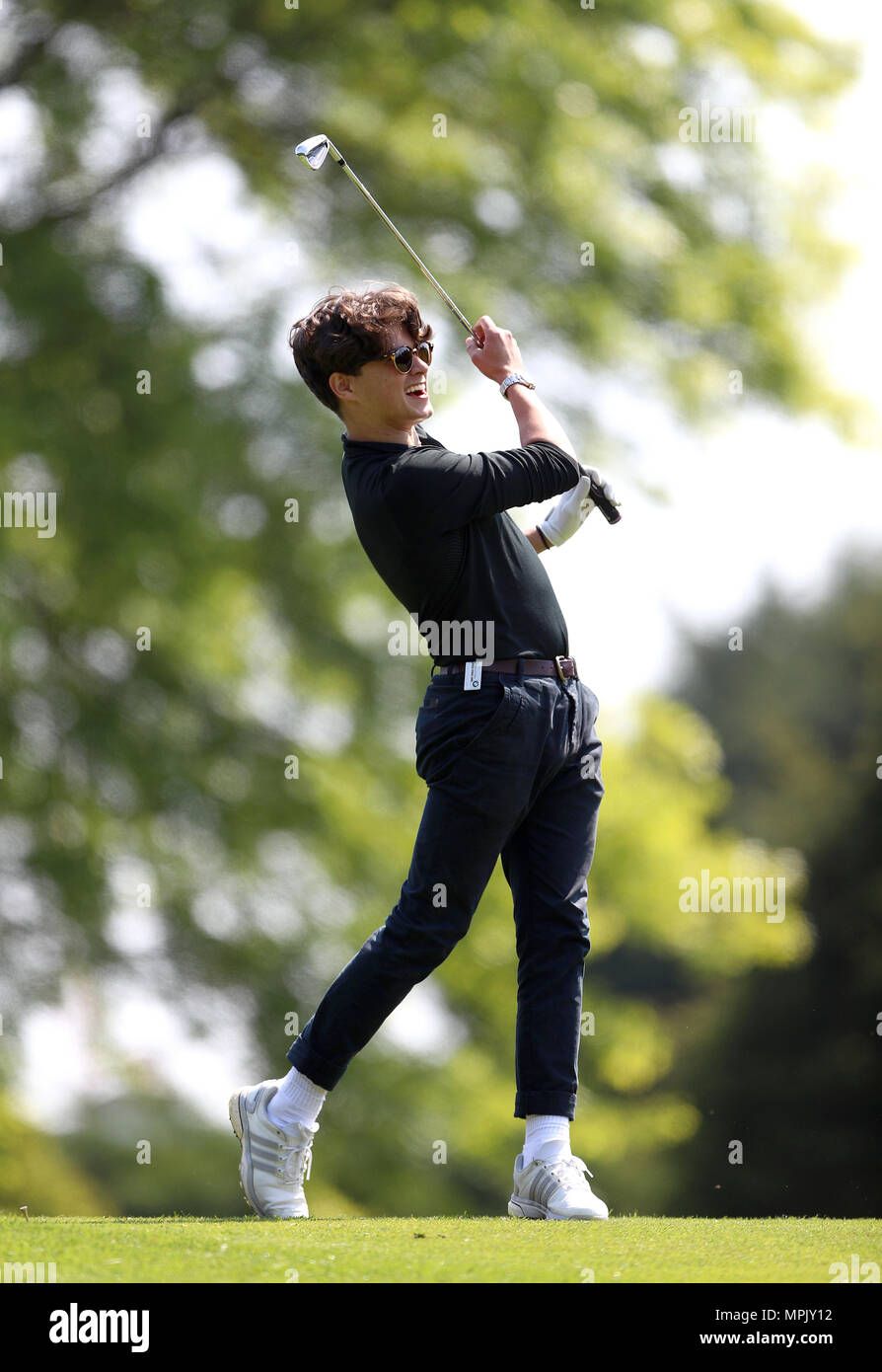 Bradley Simpson während der pro-am Für die BMW PGA Championship 2018 bei Wentworth Golf Club, Surrey. Stockfoto