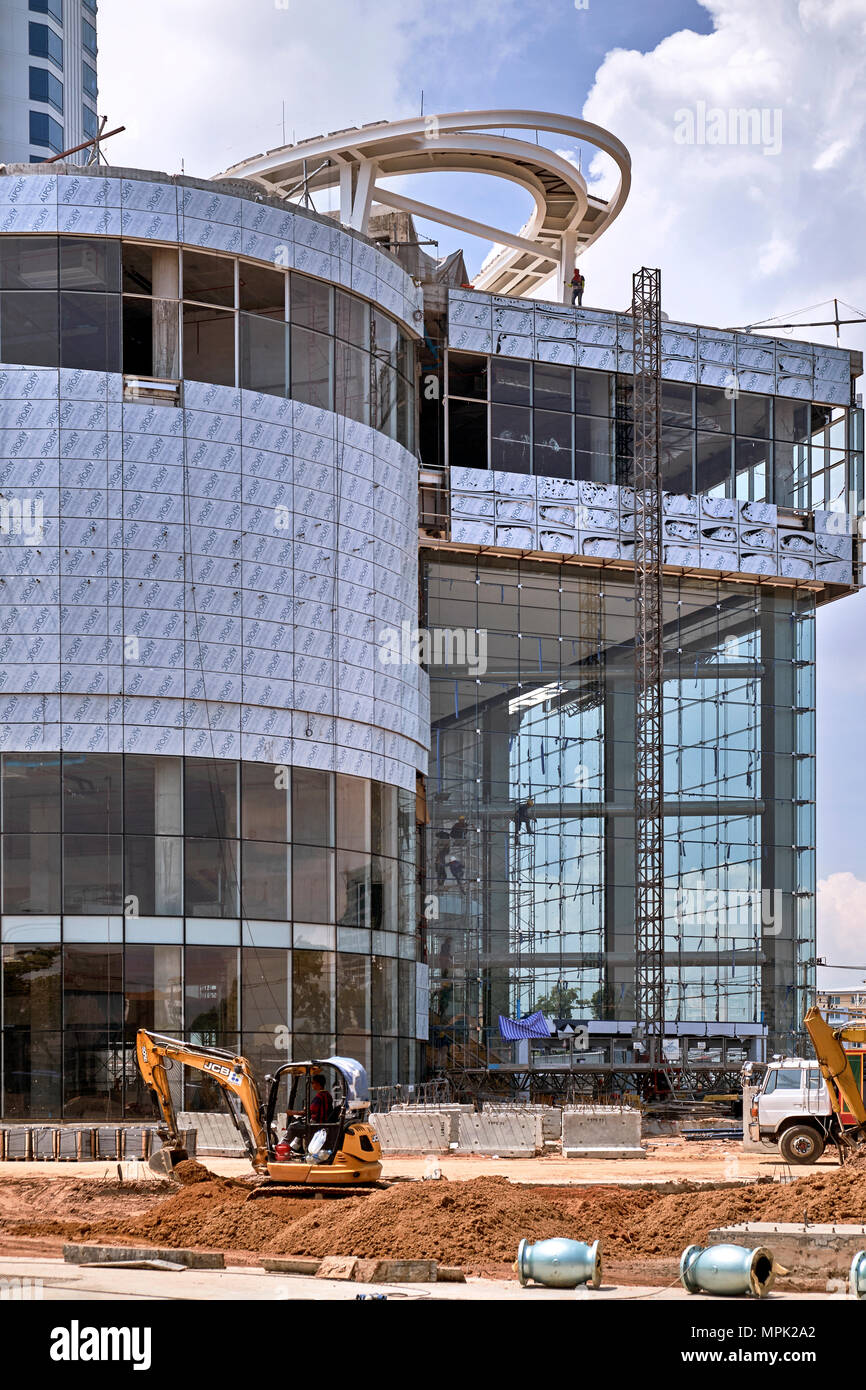 Thailand Baustelle, Thai Baustelle, Stift 21 Shopping Mall, Pattaya, Südostasien Entwicklung Stockfoto