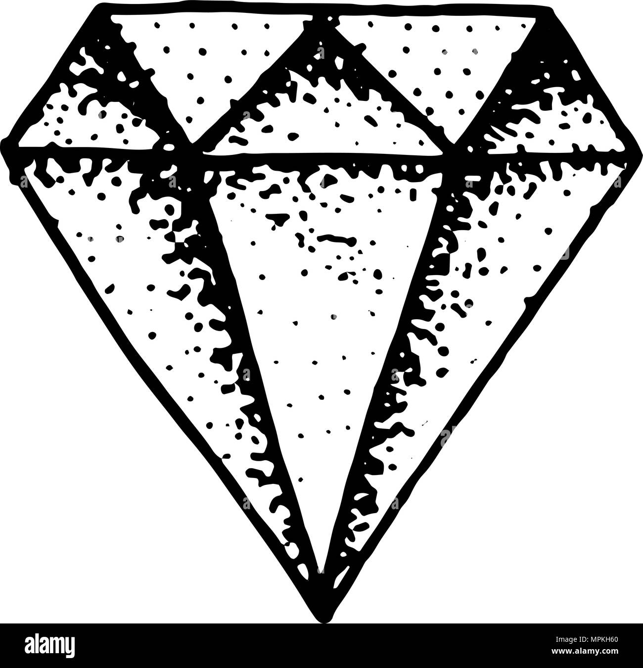 Mode Diamond Tattoo Fur Madchen Crystal Brillante Graviert Hand In Alten Vintage Skizze Gezeichnet Vektor Surrealen Illustration Abzeichen Edelstein Fur Die Karte Stock Vektorgrafik Alamy
