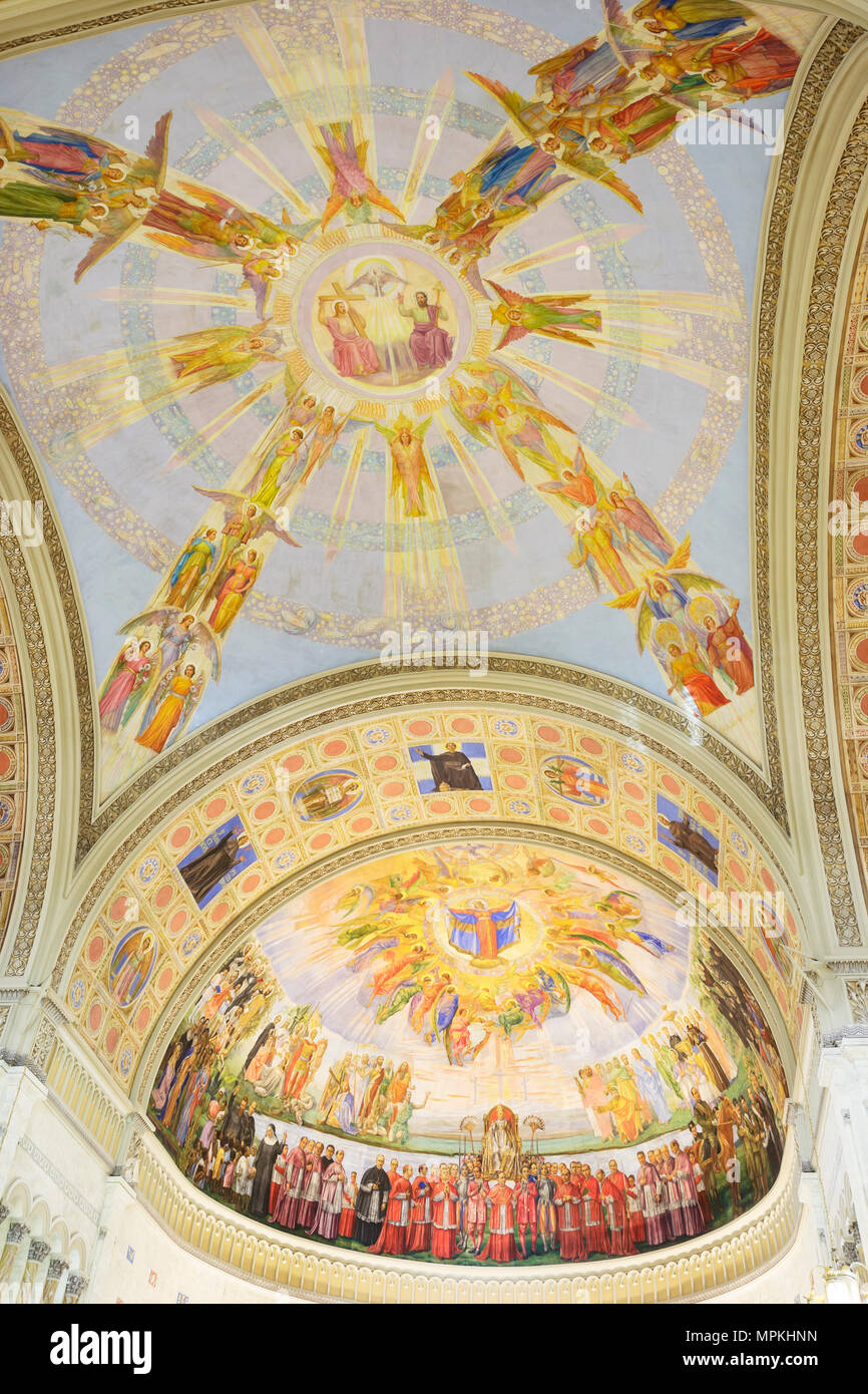 Montreal Kanada, Provinz Quebec, Little Italy, Rue Alma, Notre Dame de la Defense, Kirche, Decke, religiöse Kunst, Kuppel, Kanada070706016 Stockfoto