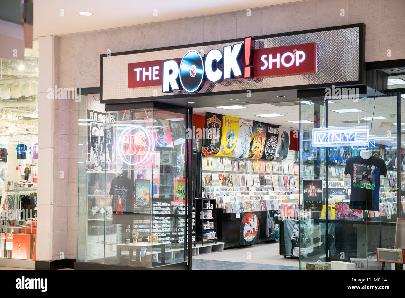 Philadelphia, Pennsylvania, 21. Mai 2018: Der Rock Shop store Front. Stockfoto