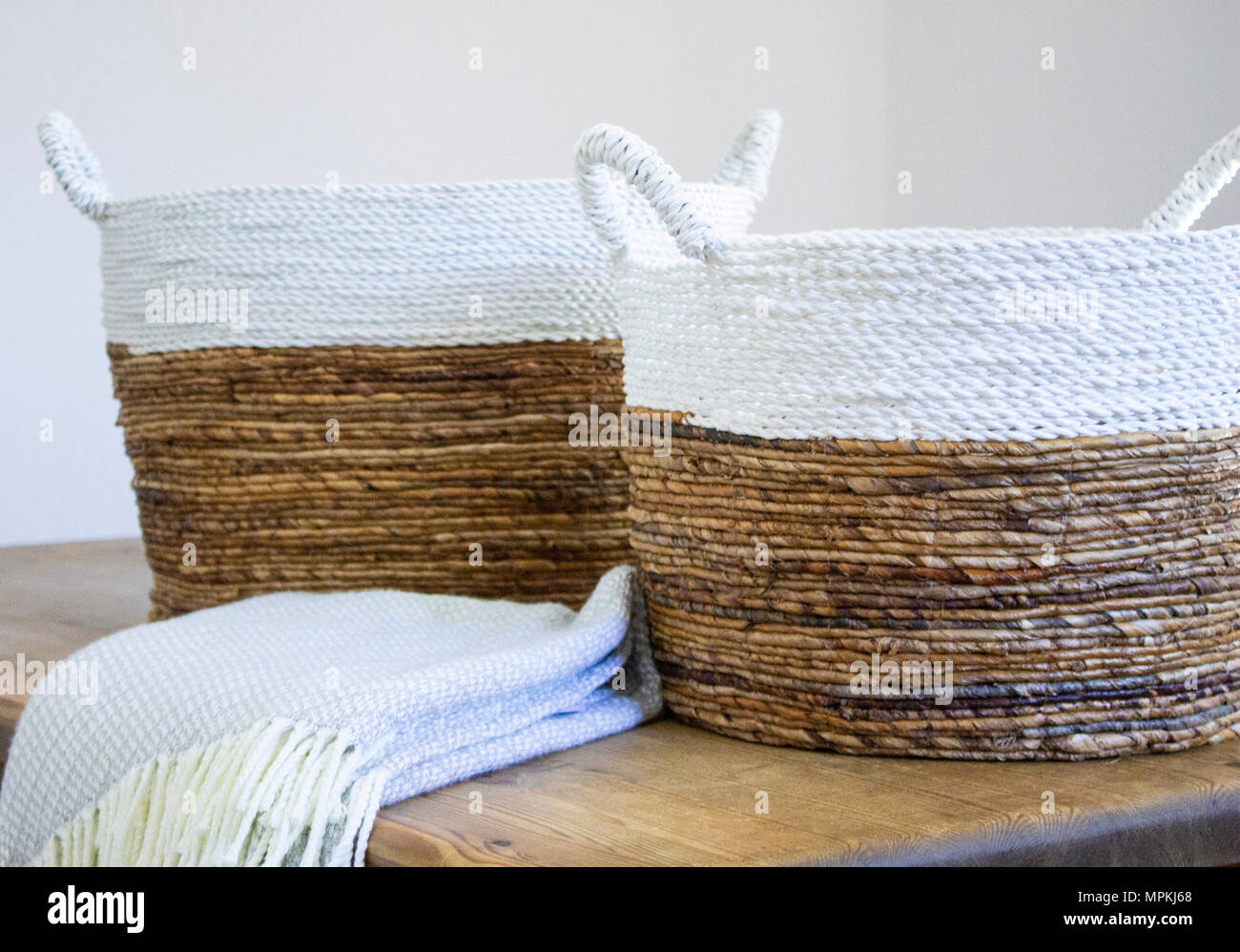 Waschen Warenkorb Stockfoto