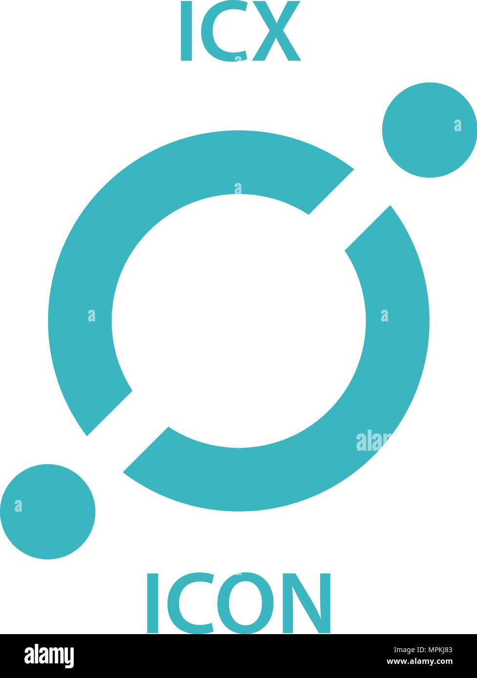 Symbol Münze cryptocurrency blockchain Symbol. Virtuelle elektronische, Internet Geld oder cryptocoin Symbol, Logo Stock Vektor