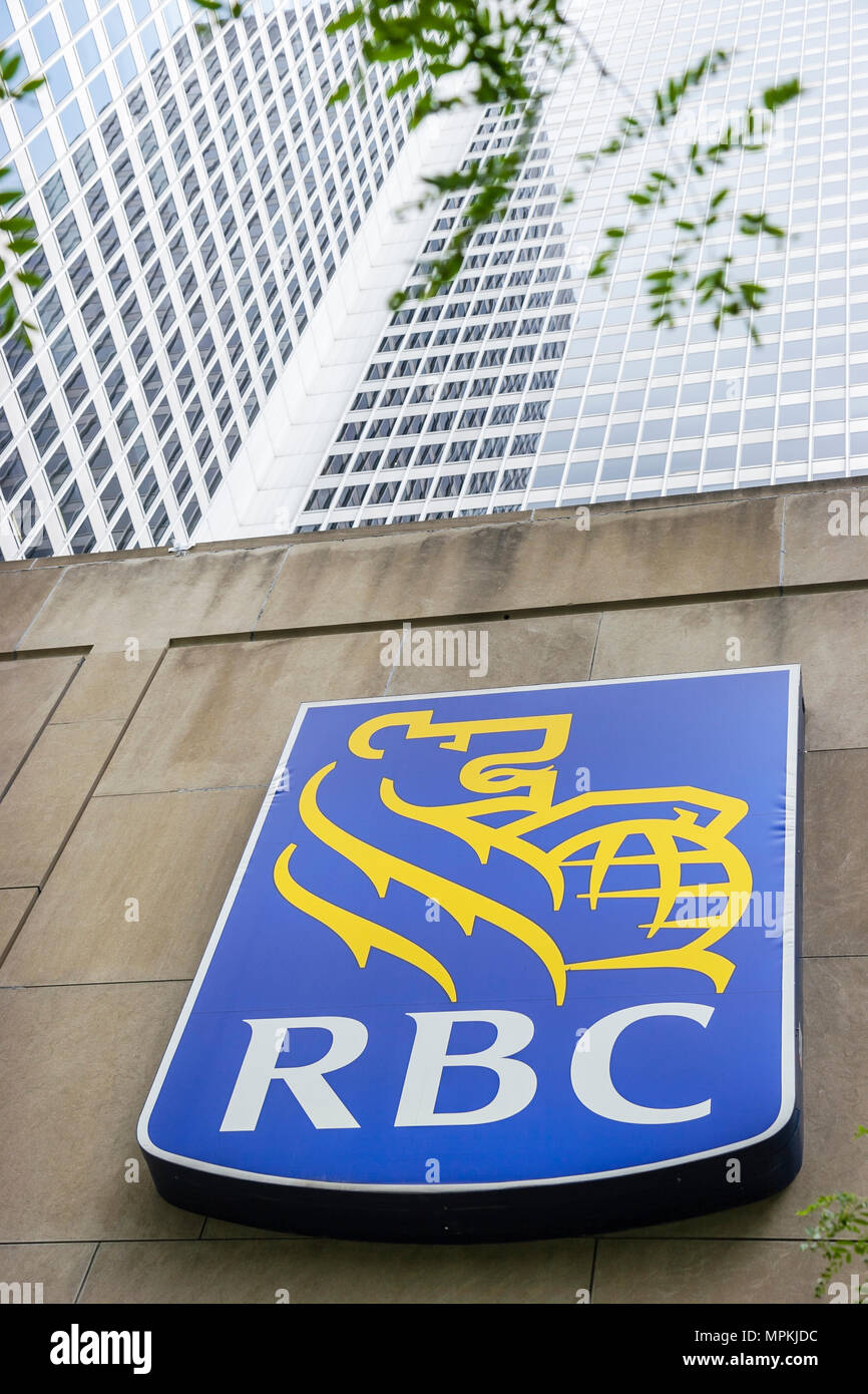 Montreal Kanada, Provinz Quebec, Place Ville Marie, RBC, Royal Bank of Canada, Kanada, nordamerikanisches Logo, Schild, Bürogebäude, Kanada070706118 Stockfoto