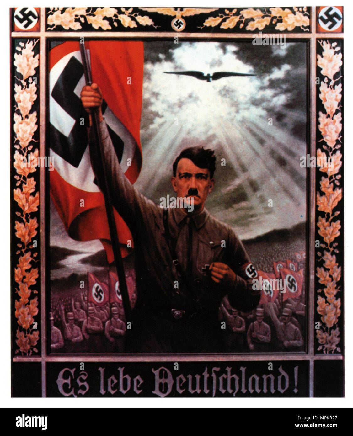 Deutsche NS-Vintage Propaganda Poster - Es lebe Deutschland Stockfoto