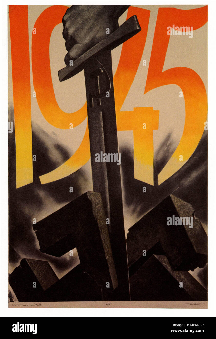 Udssr Vintage Propaganda Poster - die Sowjetunion nimmt Berlin, Plakat von 1965 von Viktor Koretsky Stockfoto