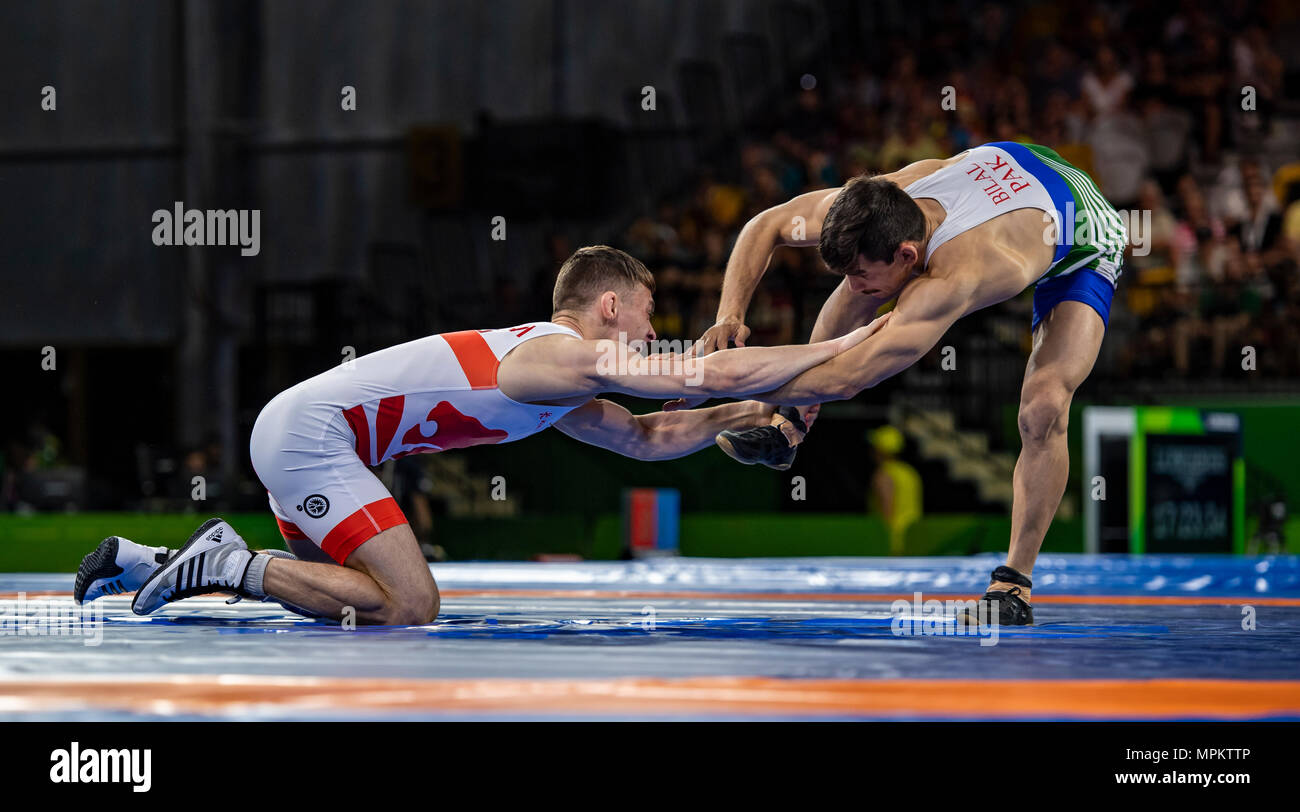 GOLD COAST, AUSTRALIEN - 12. April: Muhammad Bilal von Pakistan v ...