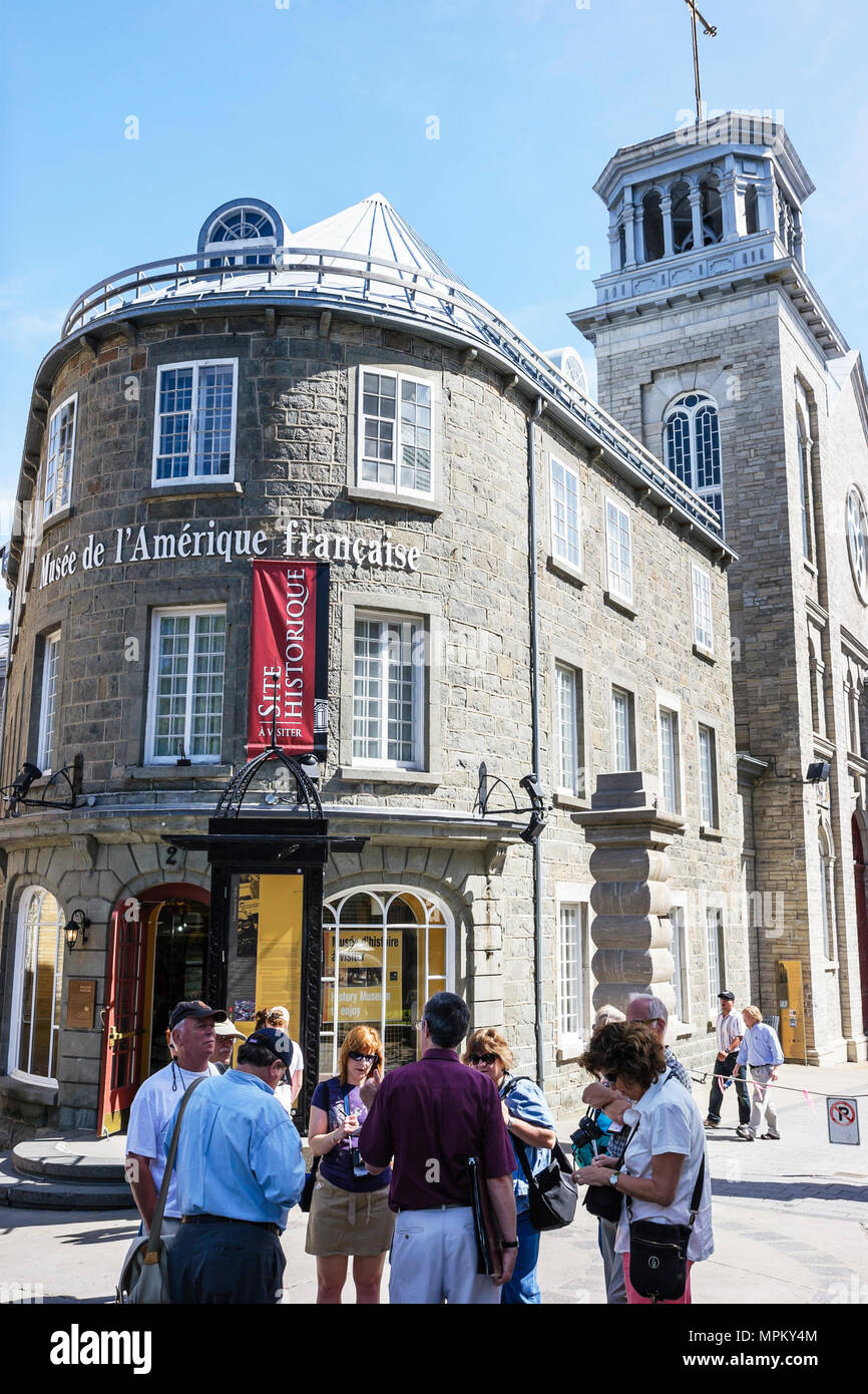 Quebec Kanada, Oberstadt, Cote de la Fabrique, Chapelle de Musee de l'Amerique Francaise, Museum, Reisegruppe, Kanada070710026 Stockfoto