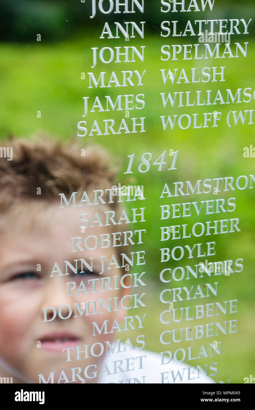 Kanada, Kanada, Nordamerika Grosse Ile, Irish Memorial National Historical Site, Einwanderungsquarantäne-Insel 1832 1937, Friedhof, Kanada070711071 Stockfoto
