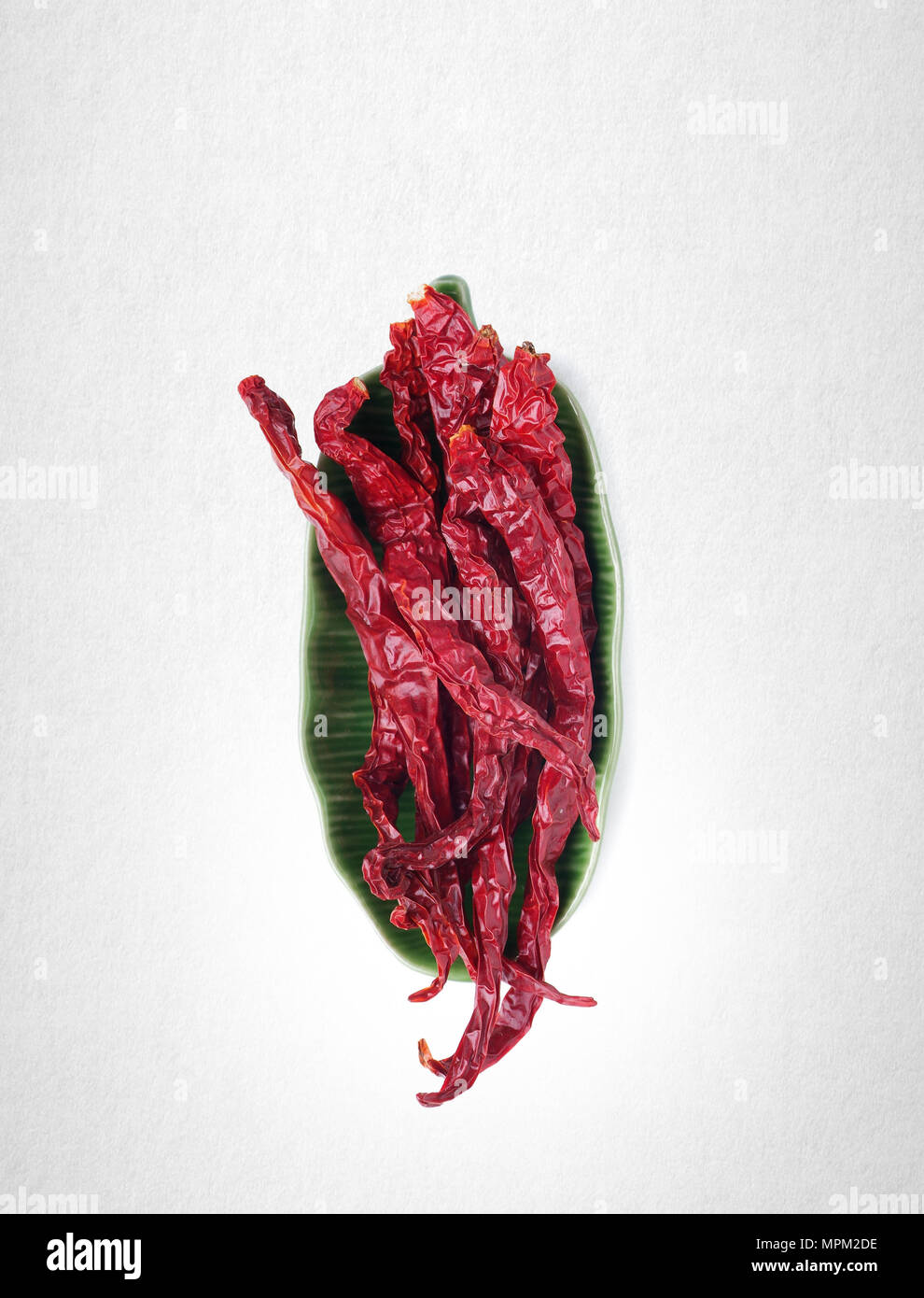 Chili oder trockene rote Pfeffer auf einem Hintergrund Stockfoto