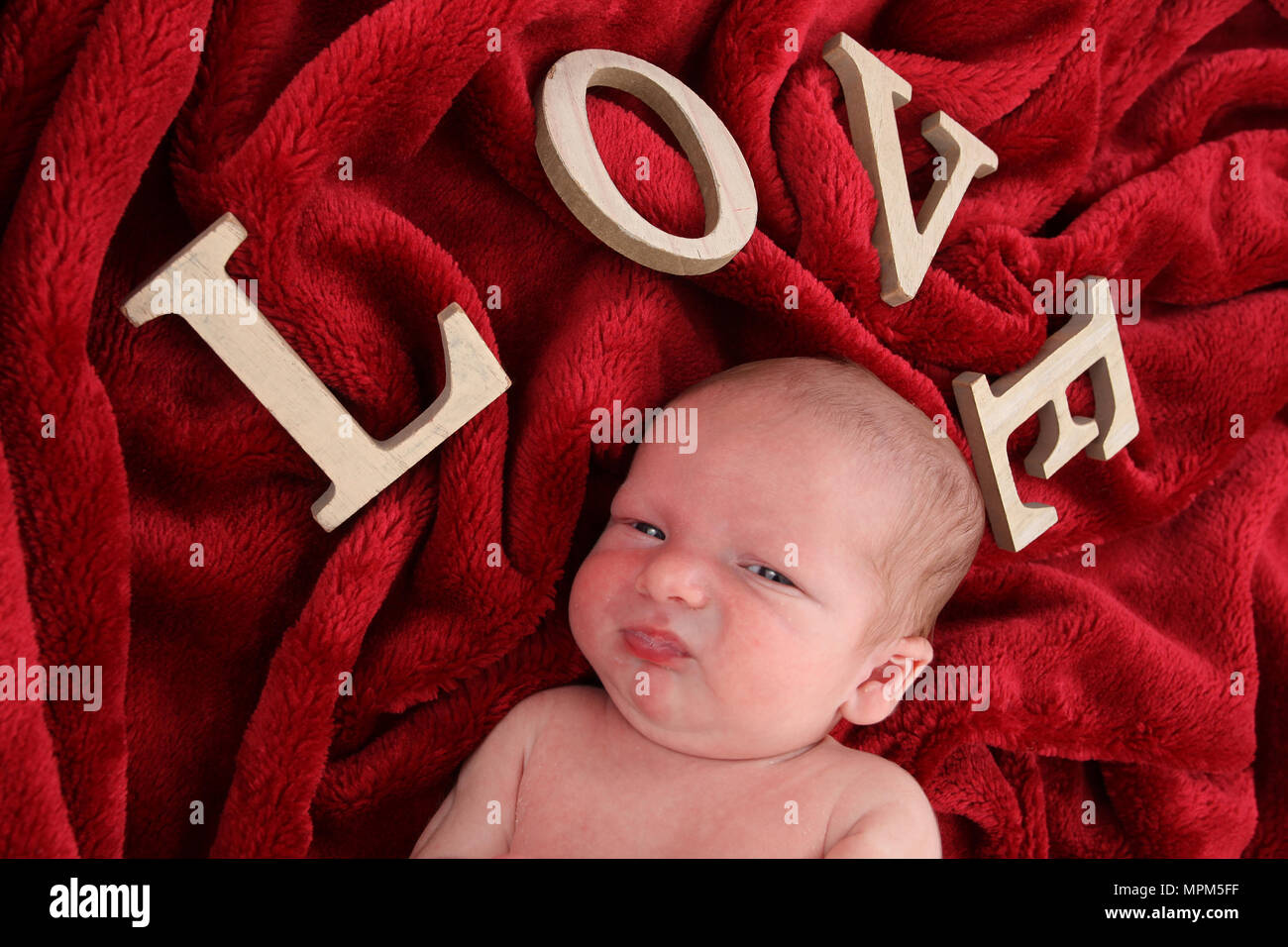 Baby Boy, postnatale Depression Stockfoto