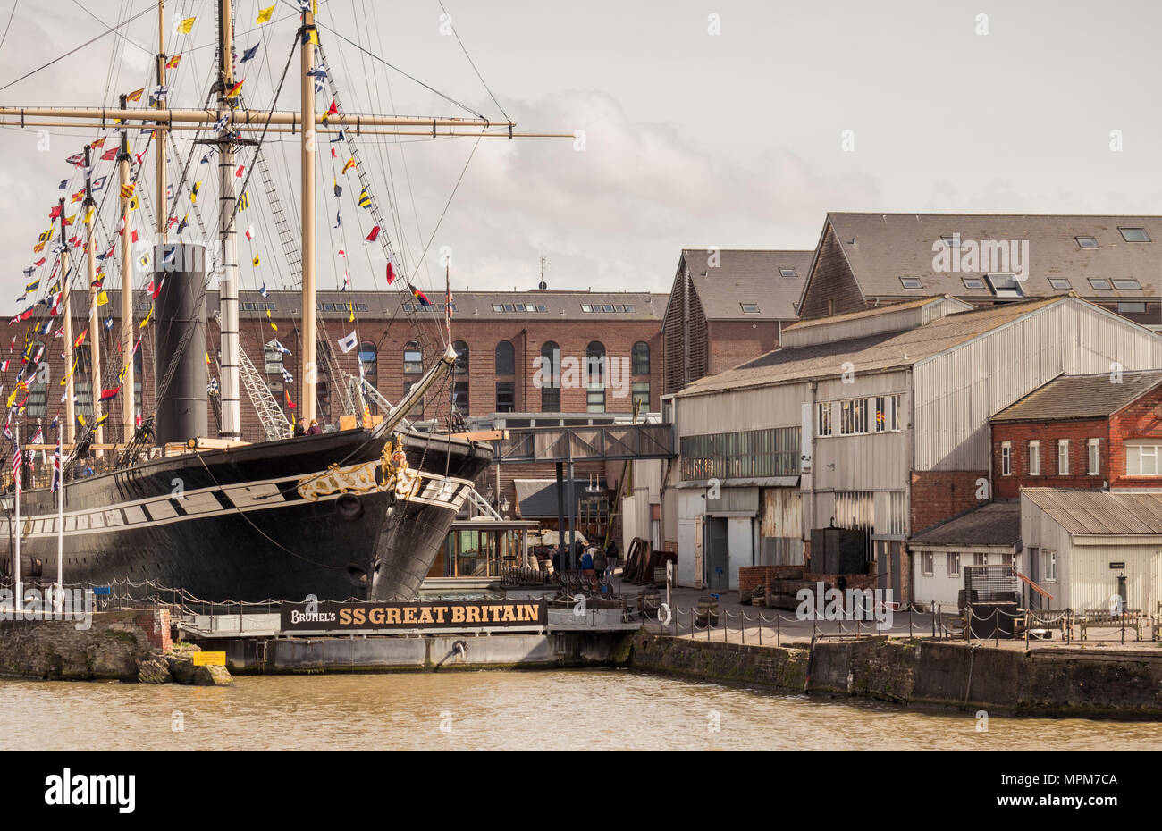 Die Brunel SS Great Britain, jetzt ein Museum auf Bristol Harbourside. Stockfoto