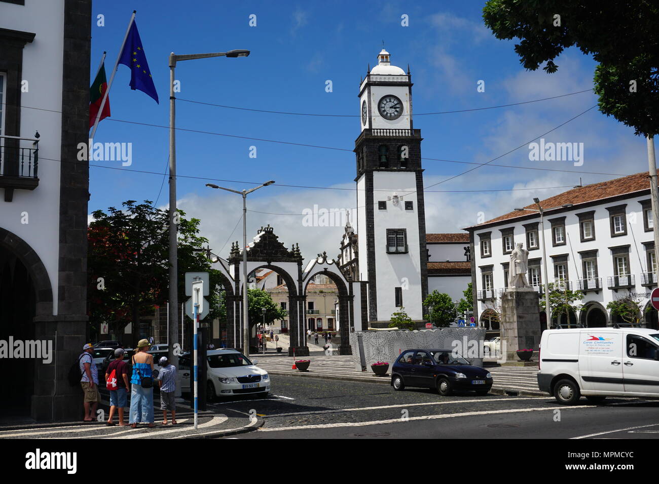 Zentrum von Ponta Delgada Azoren Stockfoto