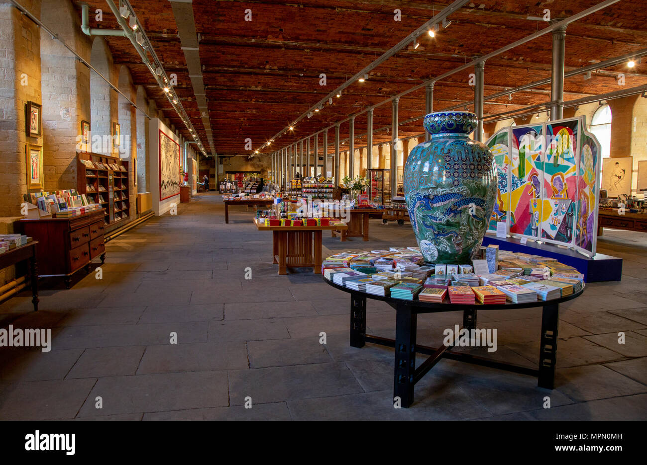 Der Innenraum der Salze Mühle, Saltaire, West Yorkshire. Stockfoto