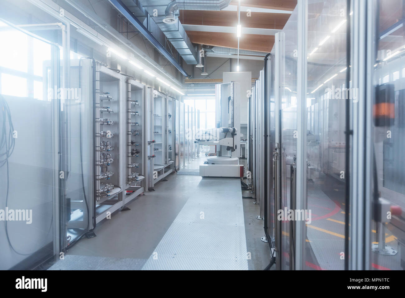 Moderne Maschinen im Werk Stockfoto