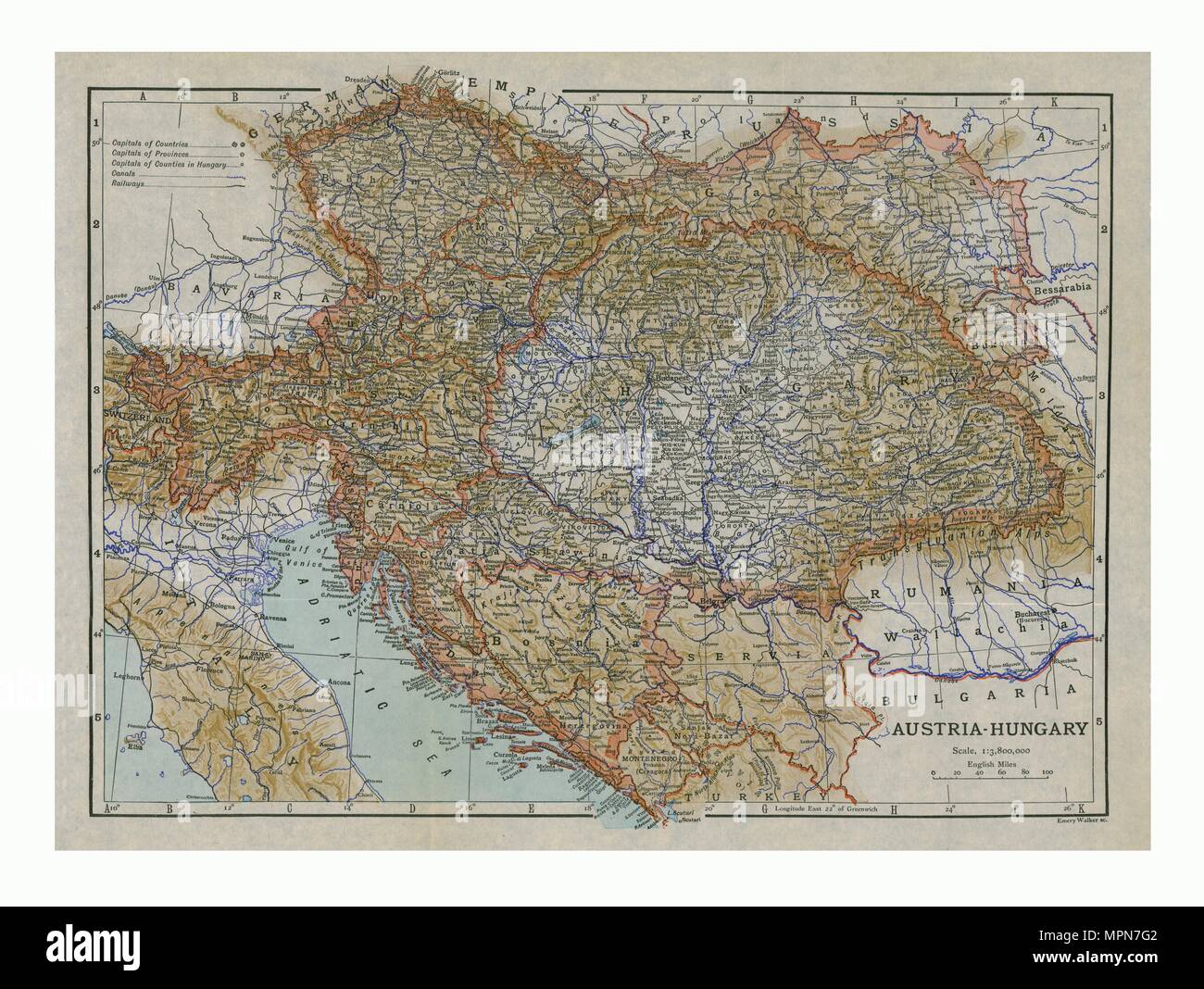 österreich ungarn karte -Fotos und -Bildmaterial in hoher Auflösung – Alamy