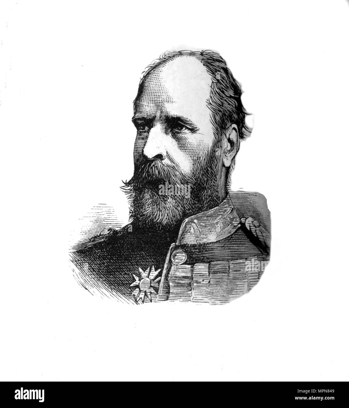 'Major-Gen. Sir E. B. Hamley, Befehlen die Zweite Division', c 1882. Artist: Unbekannt. Stockfoto