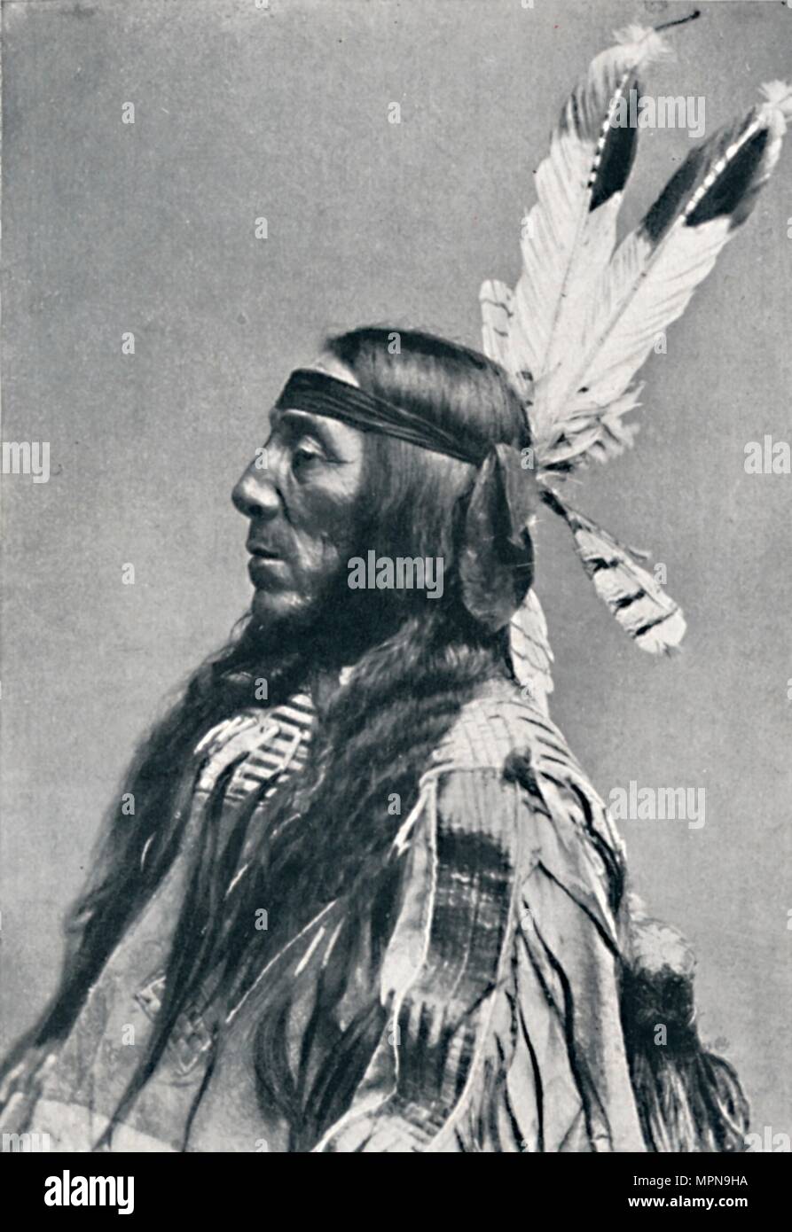 Profil anzeigen von Sioux, 1912. Artist: Robert Wilson Shufeldt. Stockfoto