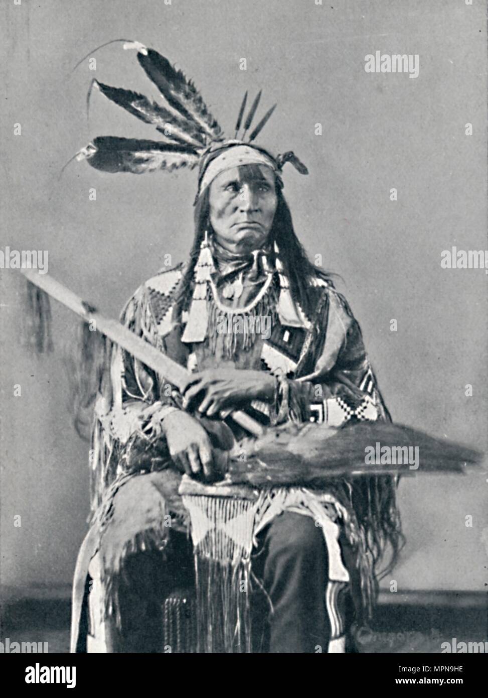 Ein Sioux Chief, 1912. Artist: Robert Wilson Shufeldt. Stockfoto
