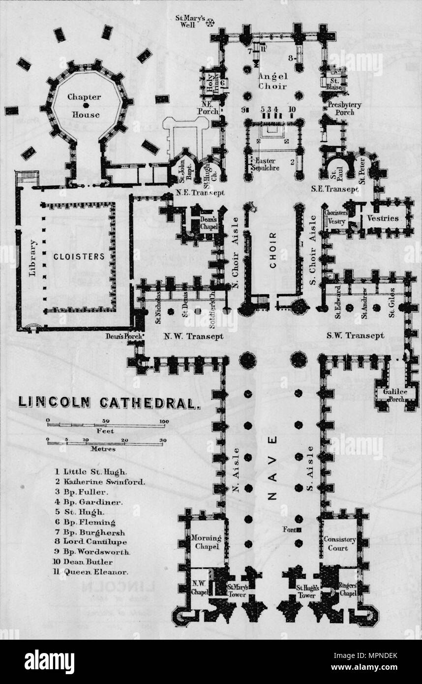 Lincoln Cathedral Floor Plan Lincolnshire Stockfotos Lincoln