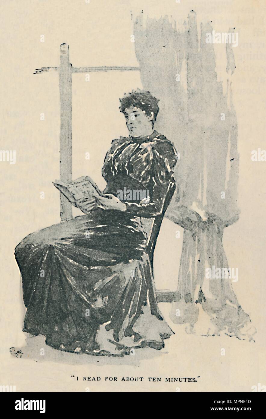 "Ich habe ungefähr zehn Minuten", 1892. Artist: Sidney E Paget. Stockfoto