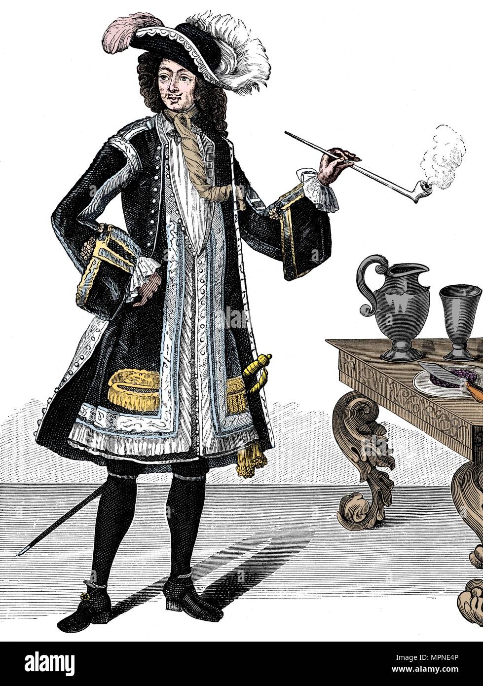 Jean Bart (oder Barth) (1651-1702), französischer Freibeuter, c 1690 s. Artist: Unbekannt. Stockfoto