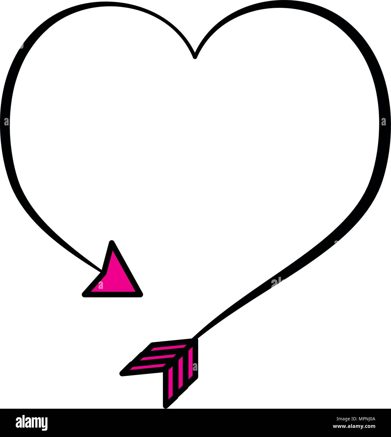 Piktogramm Pfeil Herz Zeichen Symbol Vektor Illustration Stock Vektorgrafik Alamy