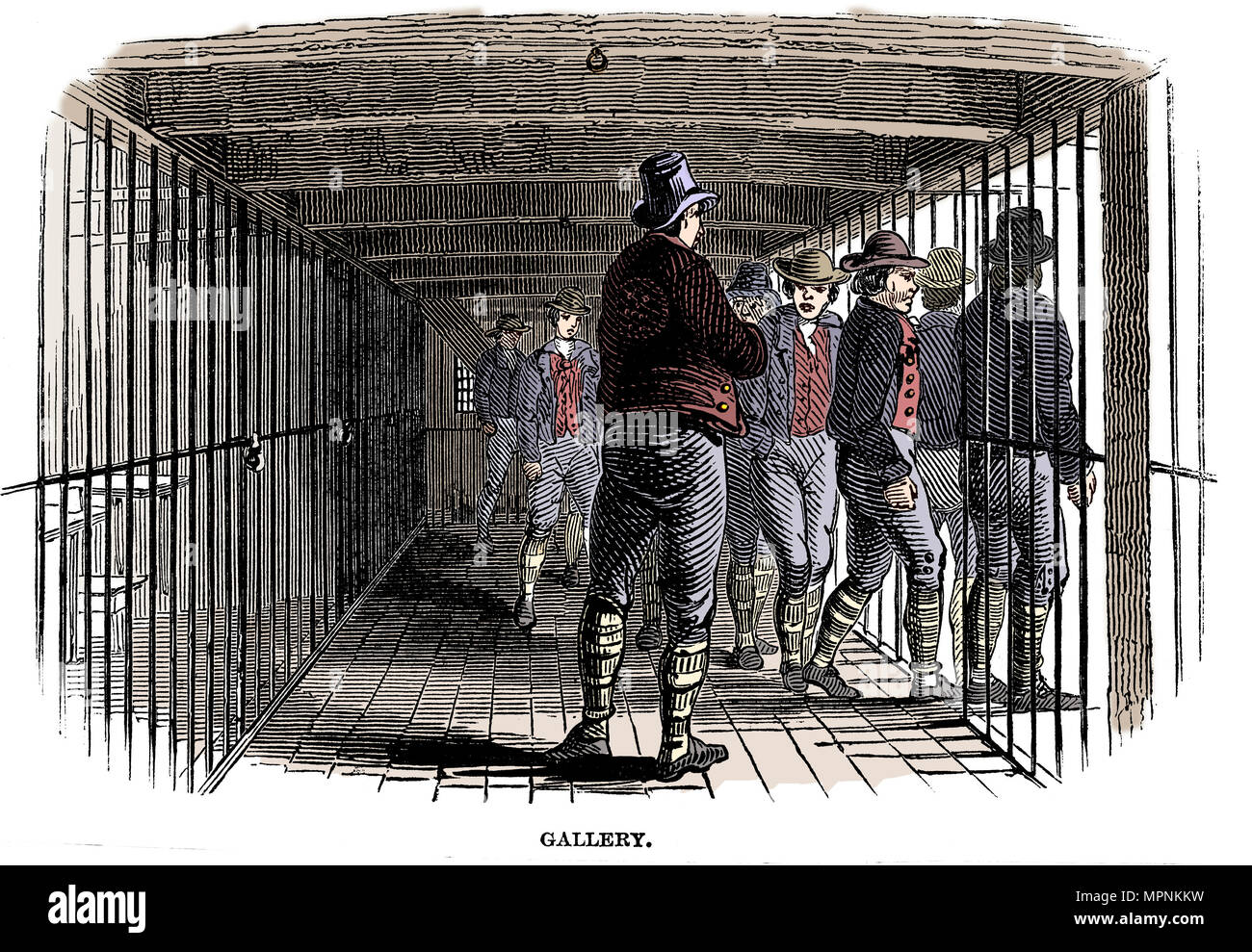 An Bord ein Gefängnis Hulk, 1848. Artist: Unbekannt. Stockfoto