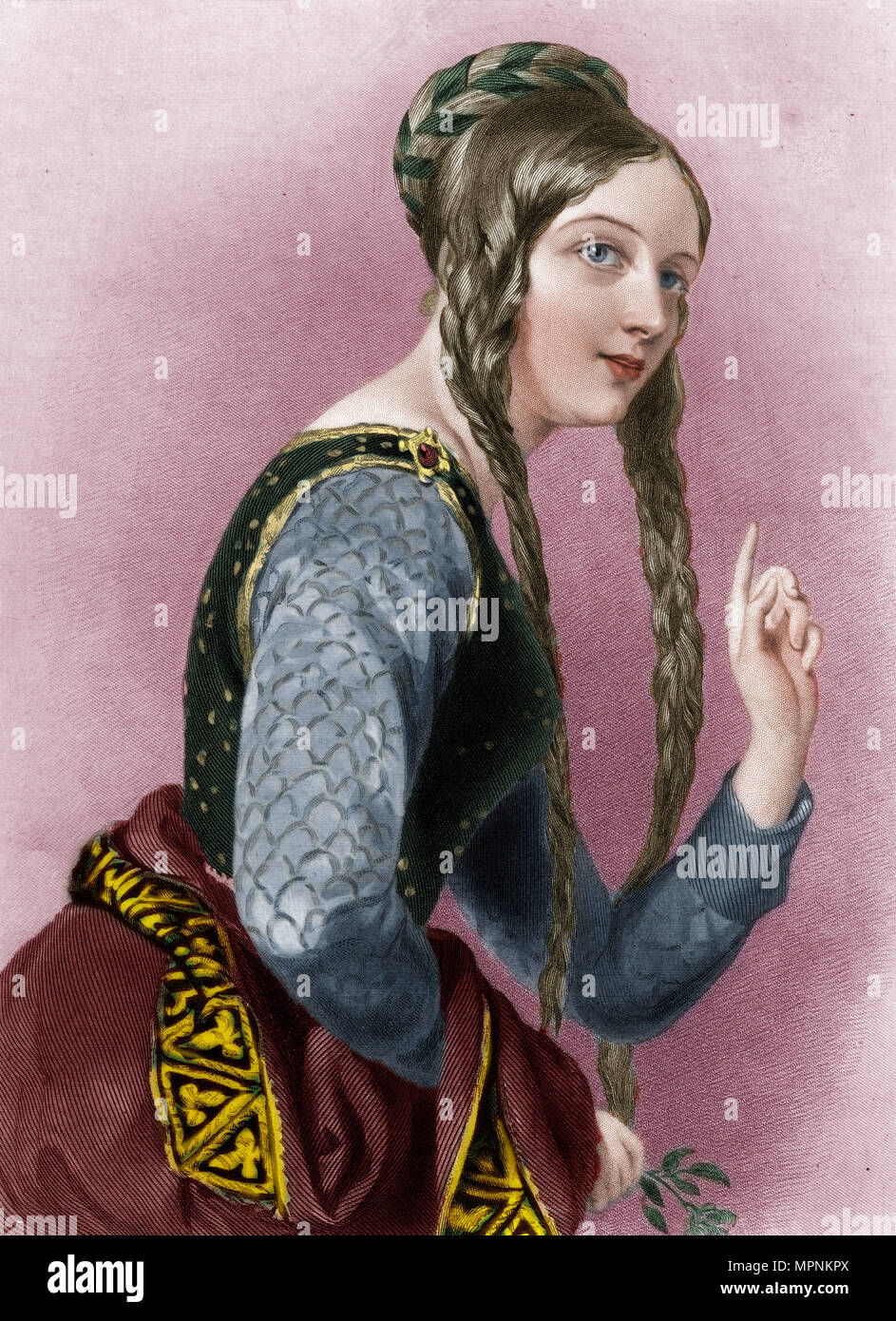 Eleonore von Aquitanien, Königin von Heinrich II. von England. Artist: Unbekannt. Stockfoto