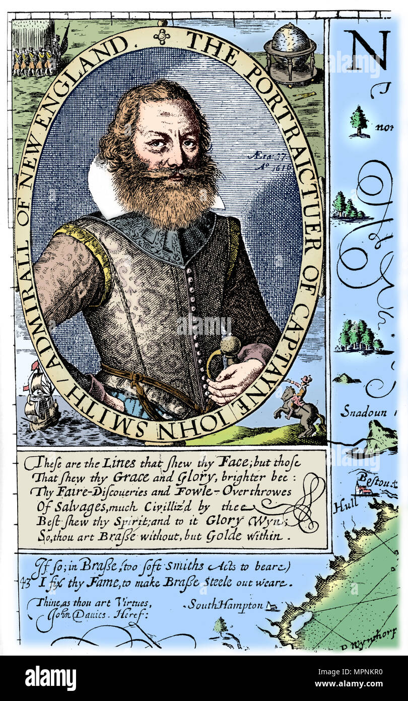 Captain John Smith, Virginia, 1624, (1893). Artist: Unbekannt. Stockfoto