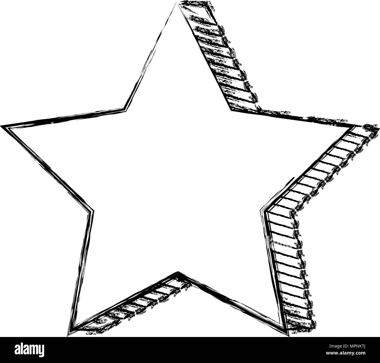 Grunge Piktogramm Stern symbol Vektor illustration Stock-Vektorgrafik