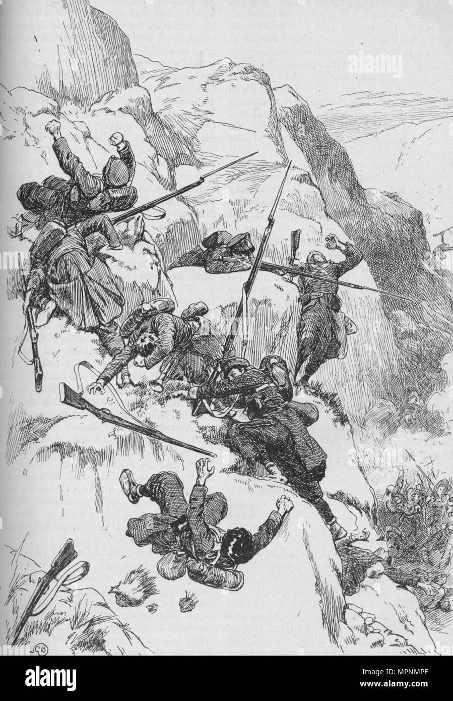 Den gerouteten Spanier kletterte Die robuste Seiten 1902. Artist: GB. Stockfoto