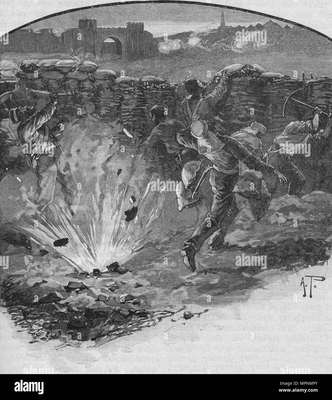 "Unsere gewidmet Männer arbeiteten mit einem wird", 1902. Artist: AP. Stockfoto