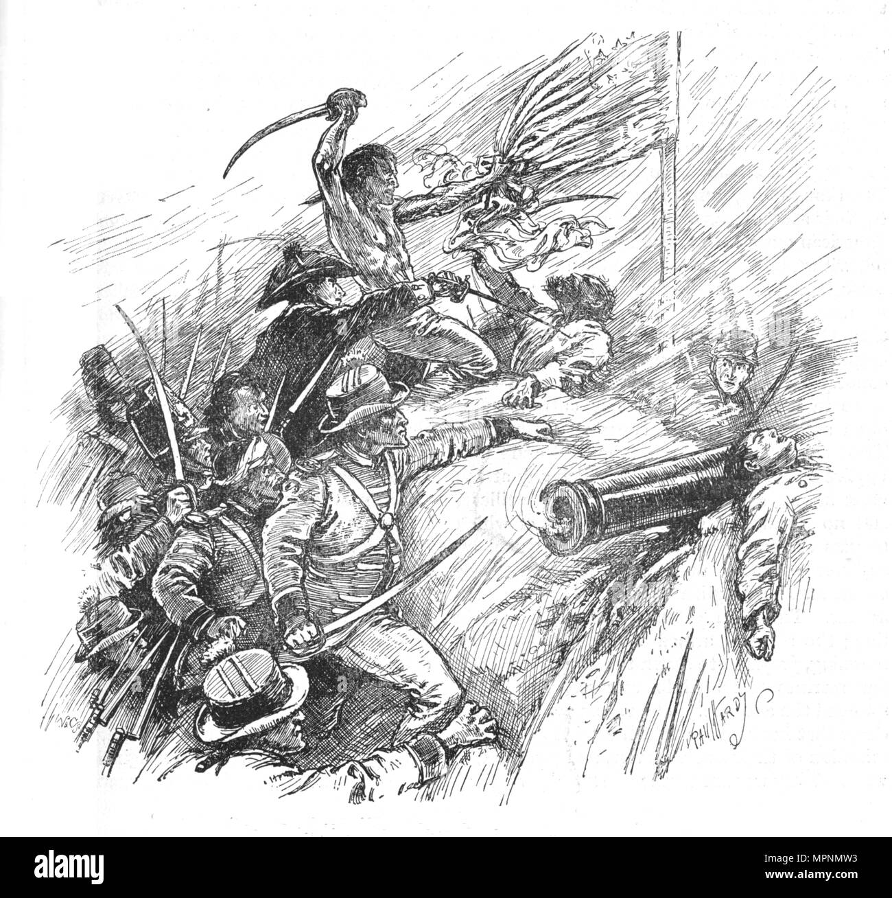 Sie bemühte sich, den Wall, 1902. Artist: Paul Hardy. Stockfoto