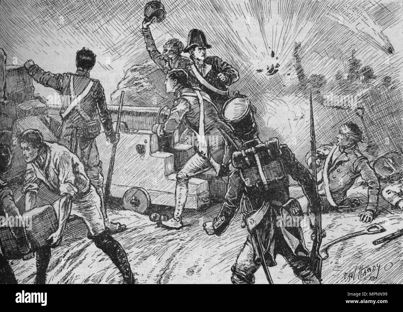 "Die Garnison Met die Bombardierung Tapfer', 1902. Artist: Paul Hardy. Stockfoto
