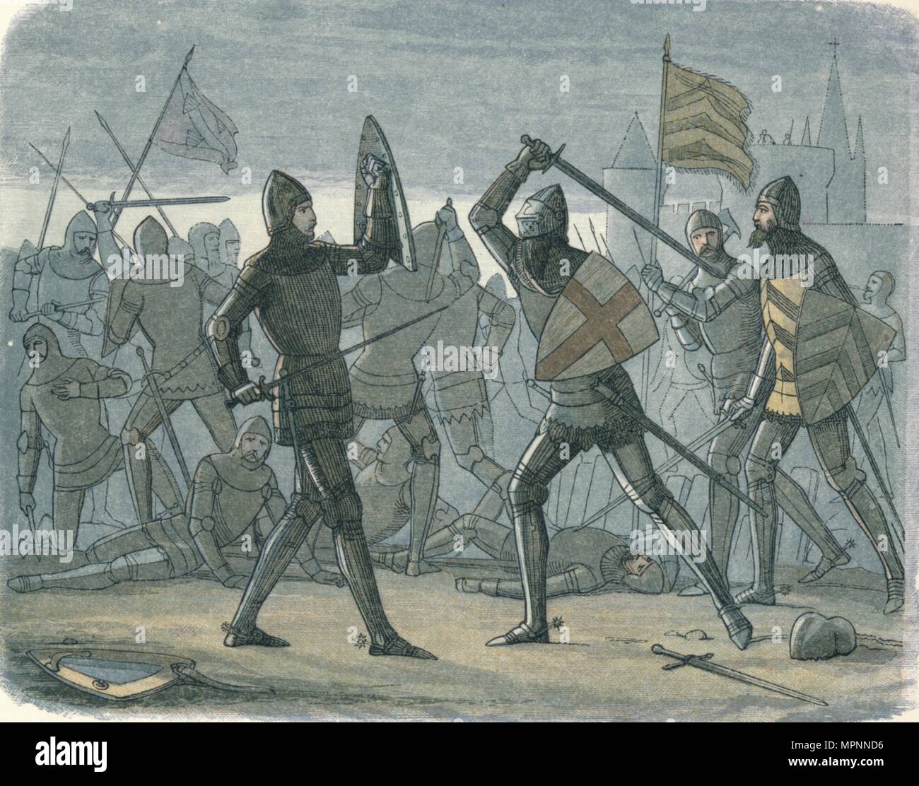 "Die Linderung von Calais", 1864. Artist: James William Edmund Doyle. Stockfoto