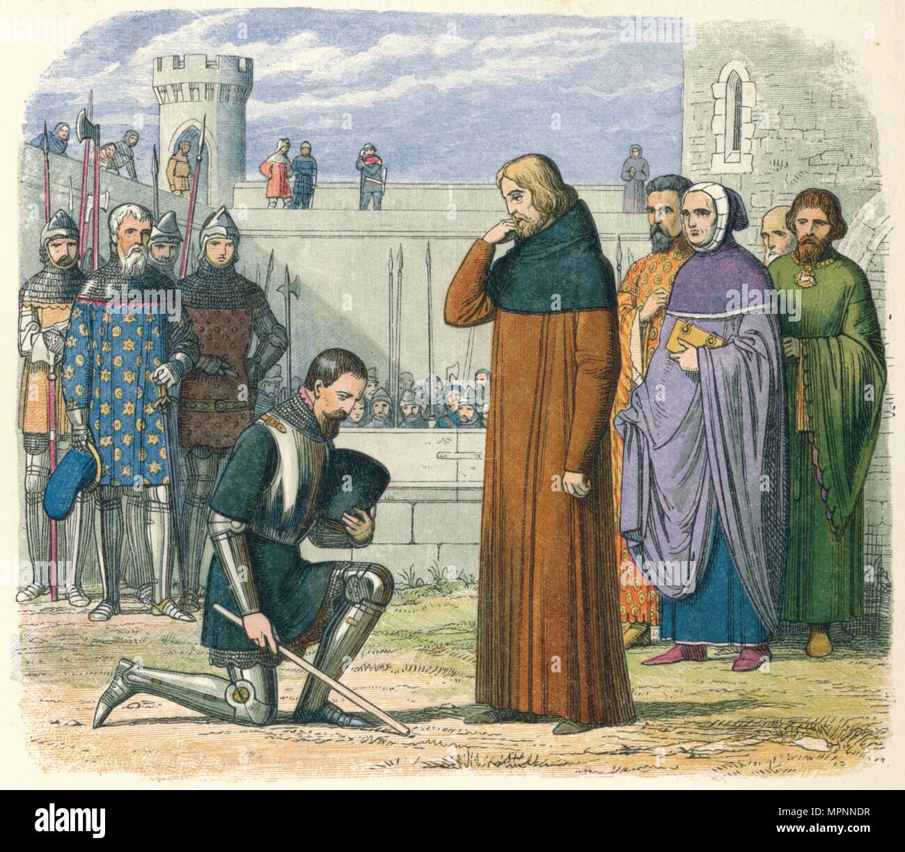 'Meeting von Richard und Henry', 1399 (1864). Artist: James William Edmund Doyle. Stockfoto