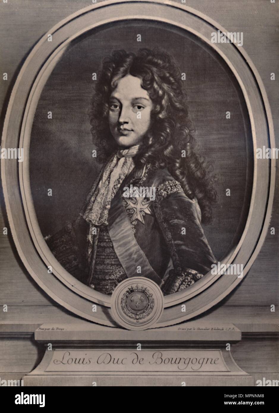 Louis, Herzog von Burgund, Dauphin von Frankreich und Vater von König Ludwig XV., c 1700 (1894). Artist: Gerard Edelnick. Stockfoto