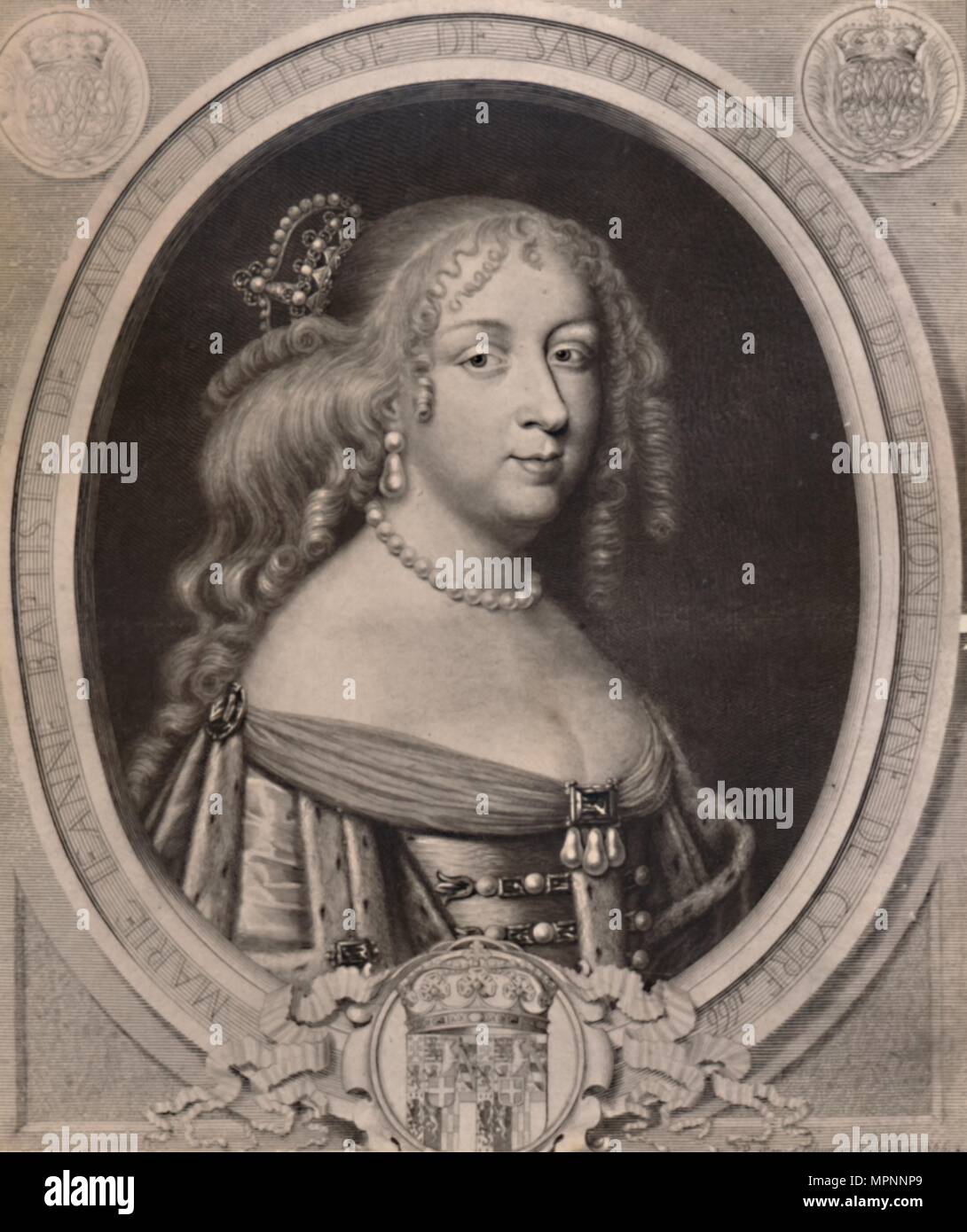 Marie Jeanne Baptiste, Herzogin von Savoyen, Ende des 17. Jahrhunderts (1894). Künstler: Pierre Louis van Schuppen. Stockfoto