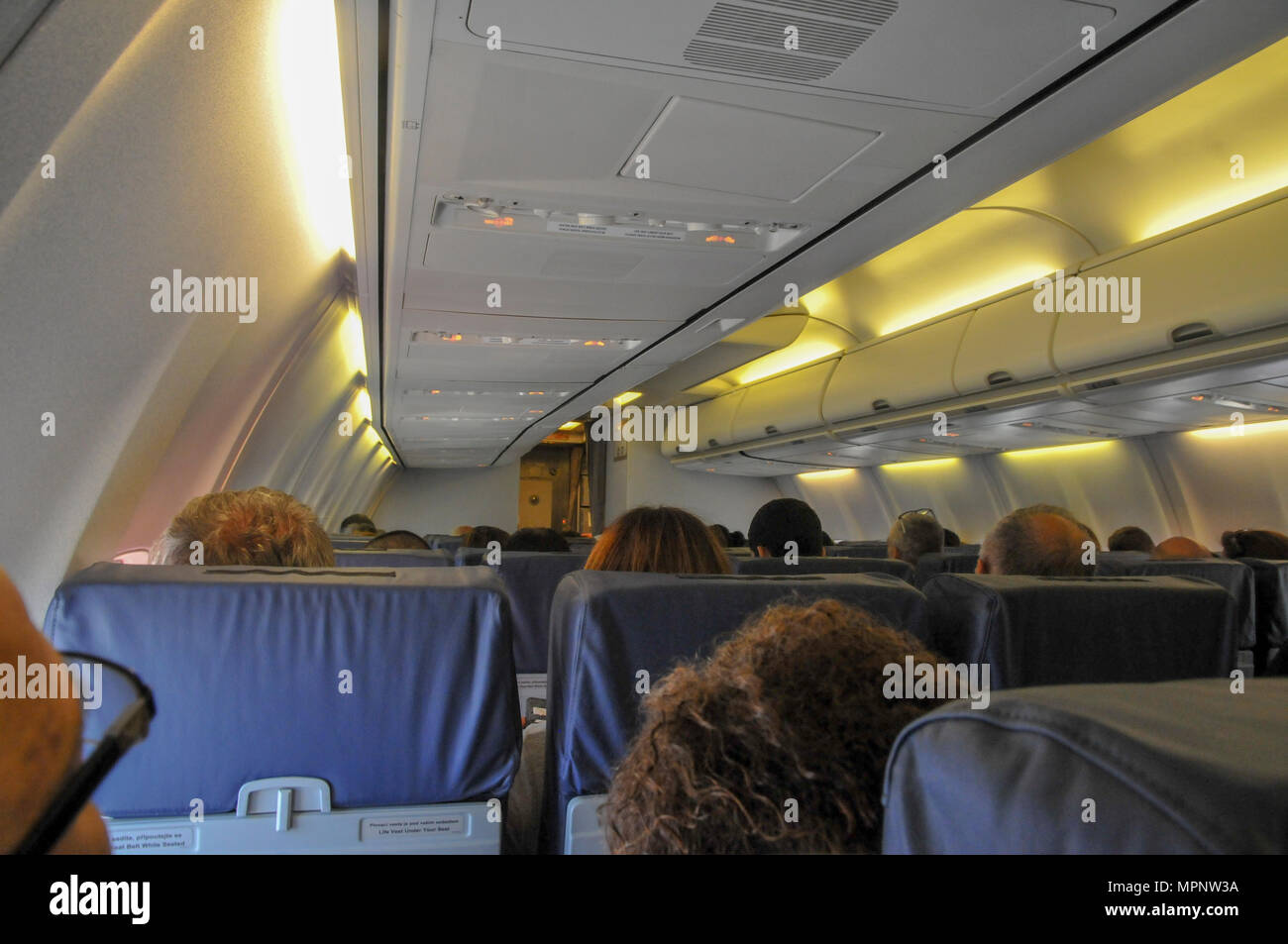 Innenraum Der Kabine Eines Travel Service Airlines