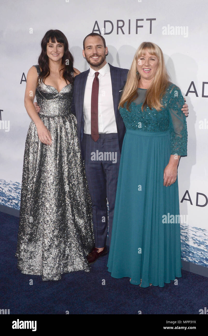 Los Angeles, Ca, USA. 23 Mai, 2018. Shailene Woodley, Sam Claflin, Tami Oldham bei der Premiere von STX Filme "Hilflos" im Regal LA Live Stadion 14. Am 23. Mai 2018 in Los Angeles, Kalifornien. Quelle: David Edwards/Medien Punch/Alamy leben Nachrichten Stockfoto