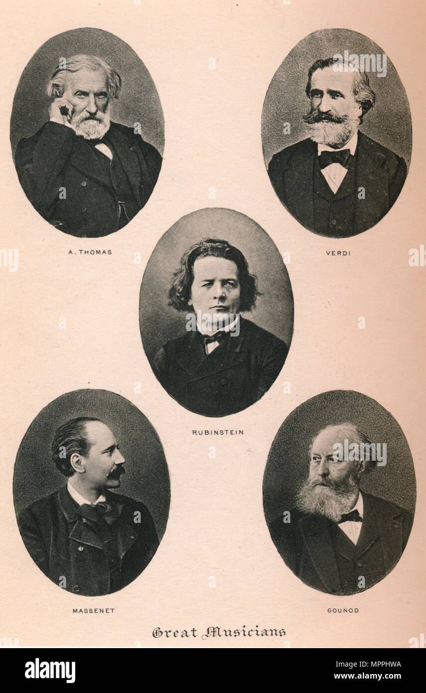 "Große Musiker - Platte I.", 1895. Artist: Unbekannt. Stockfoto