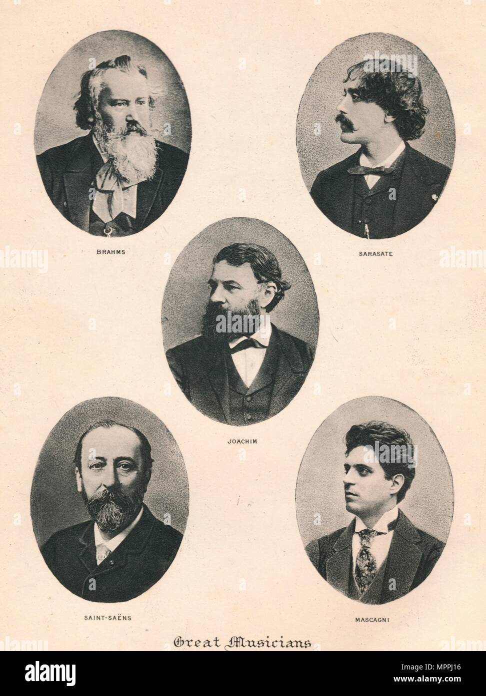 "Große Musiker - Platte VII', 1895. Artist: Unbekannt. Stockfoto