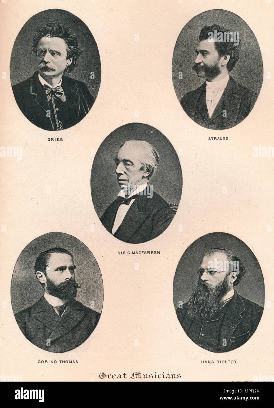 "Große Musiker - Platte IX.", 1895. Artist: Unbekannt. Stockfoto