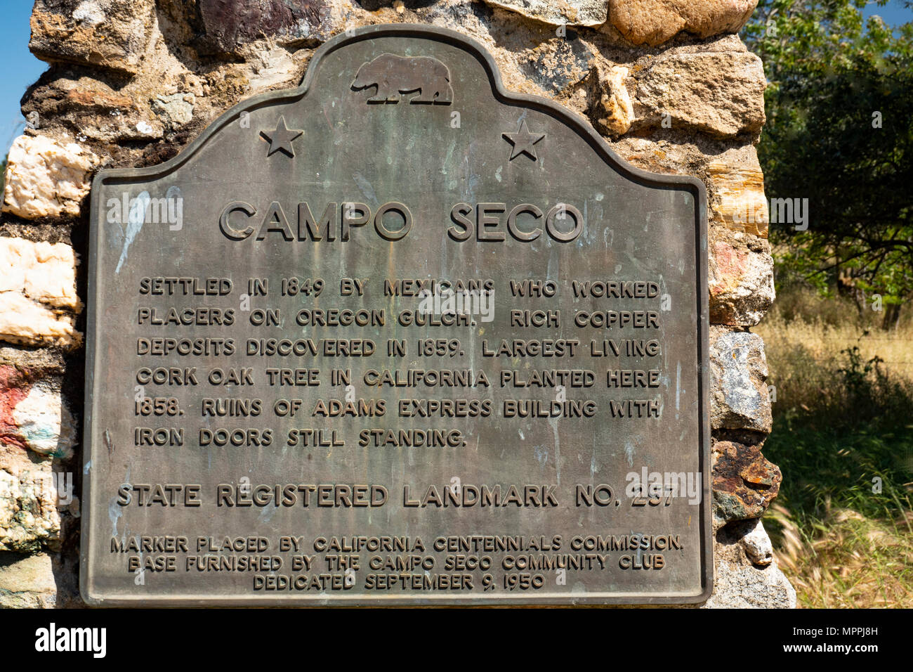 Campo Seco, California Registered Landmark Stockfoto