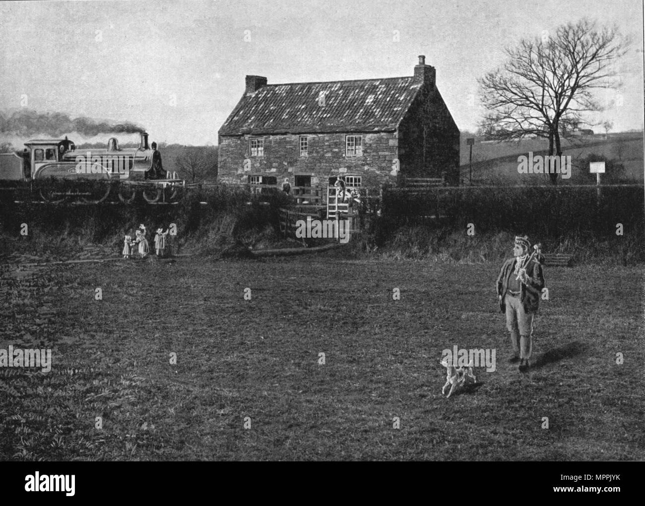 George Stephenson Geburtshaus von Wylam, c 1900. Artist: GW Wilson und Unternehmen. Stockfoto