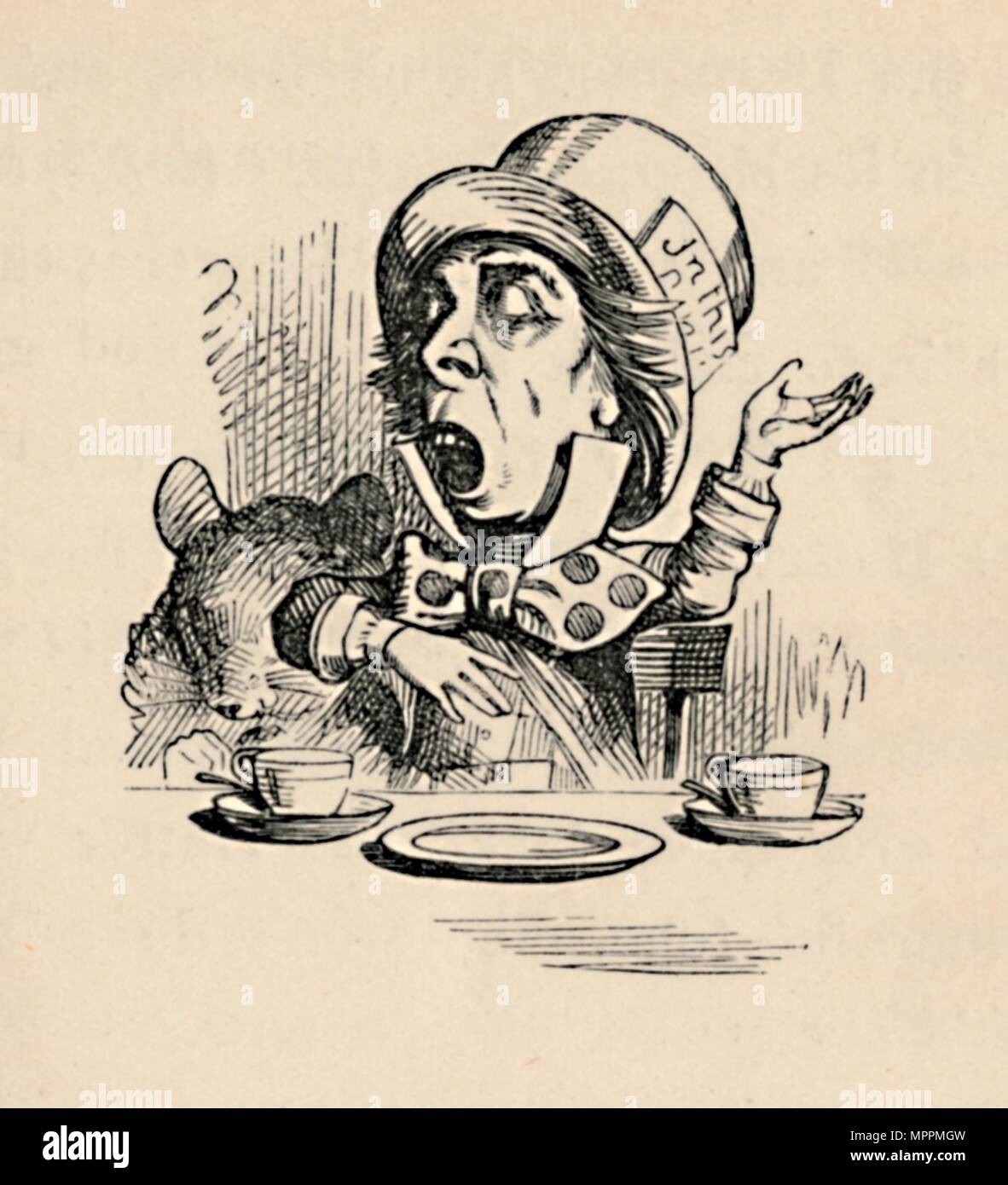 "Mad Hatter", 1889. Artist: John Tenniel. Stockfoto