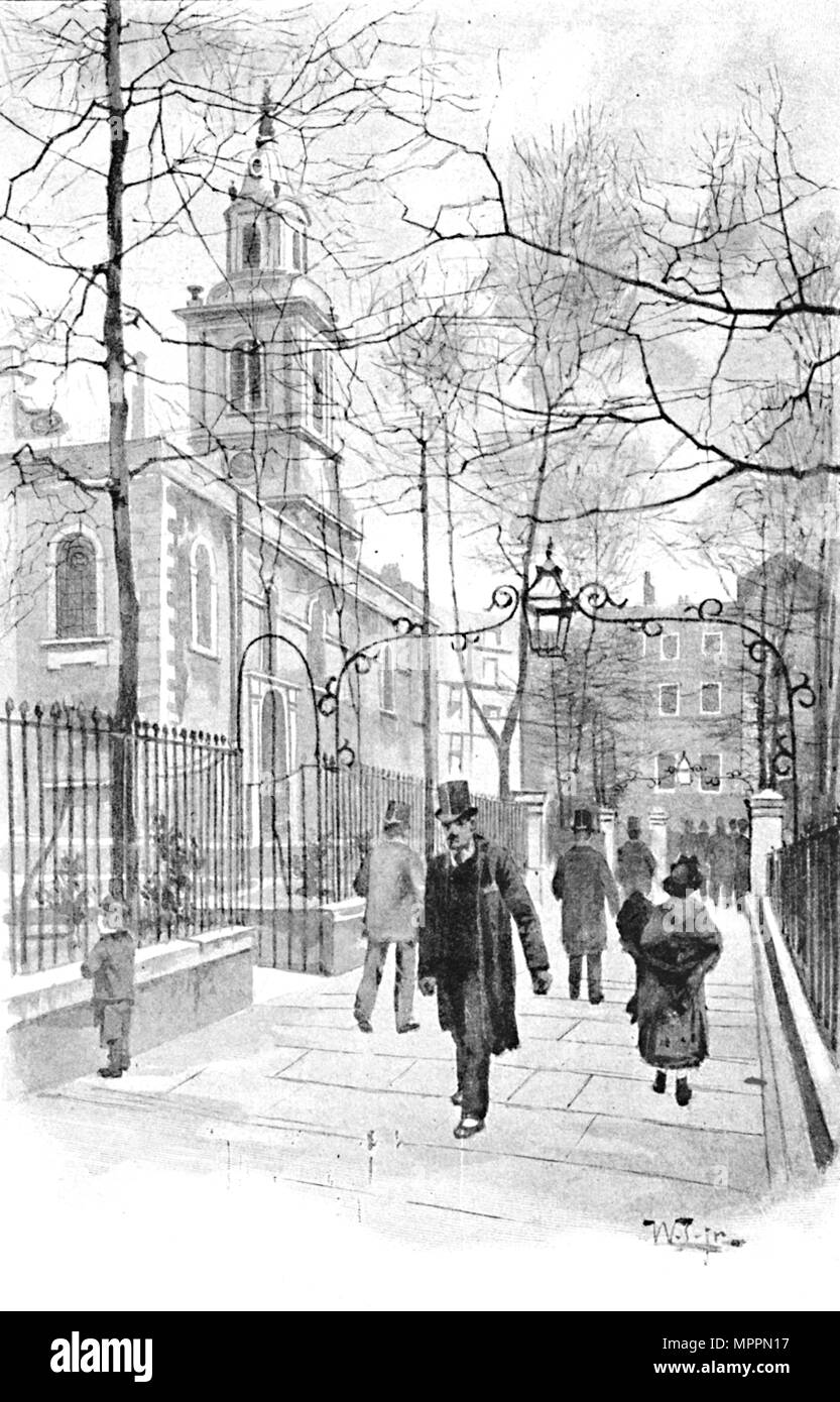 "Stadtrat's Walk, Bishopsgate Straße", 1891. Künstler: William Luker. Stockfoto