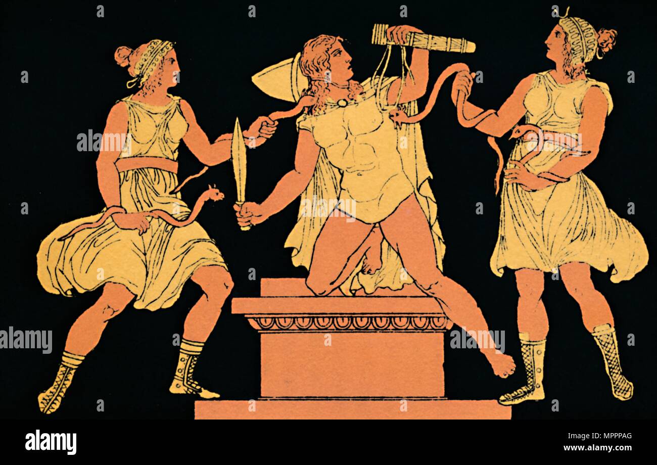 "Orest von Furien", 1880 verfolgt. Artist: Antike. Stockfoto