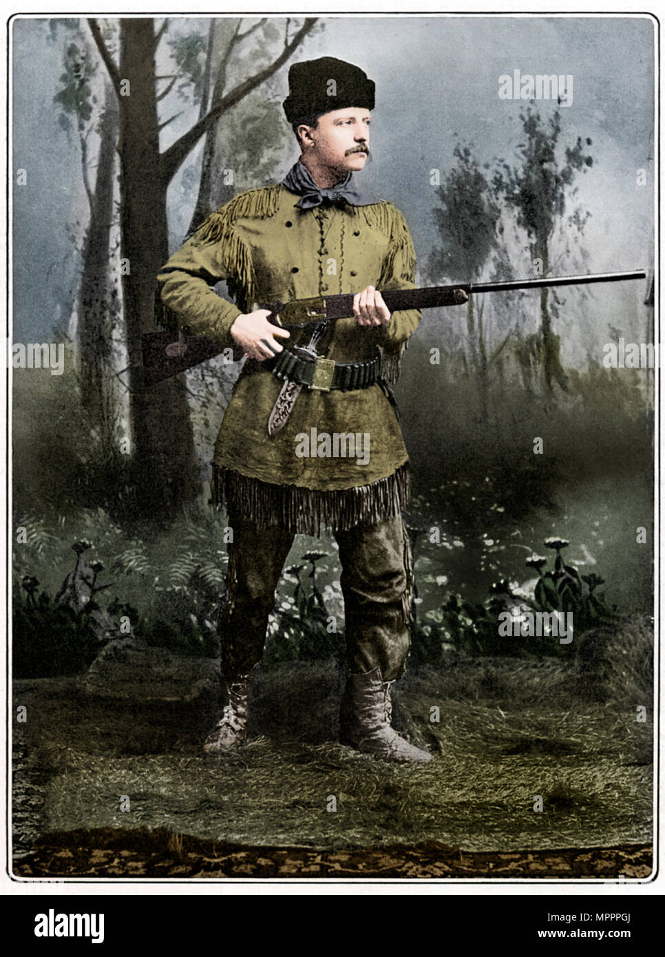 Theodore Roosevelt, Amerikanischer Soldat und Politiker, c 1898. Artist: Unbekannt. Stockfoto